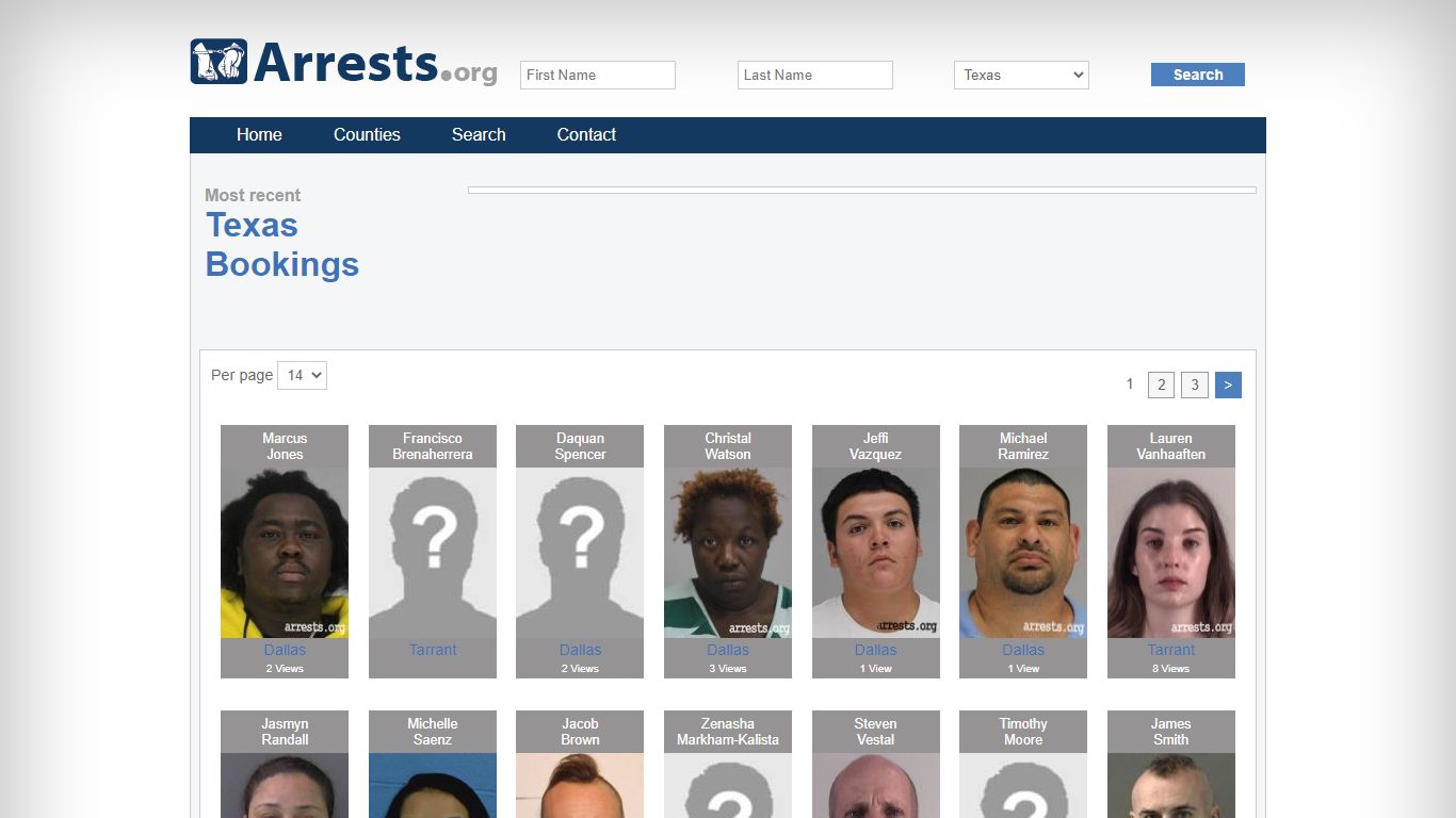 Texas Arrests and Inmate Search